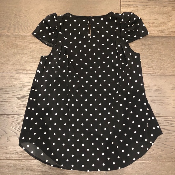 Women’s Spence black polka dot top sz M - Picture 7 of 7